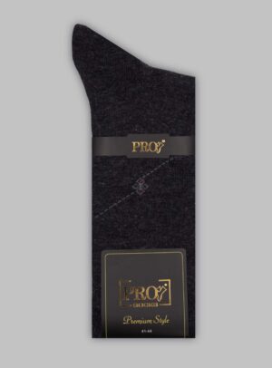 Chaussettes Micro Motif Coton  - Gris Foncé