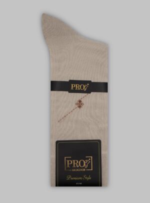 Chaussettes Micro Motif Coton - Beige