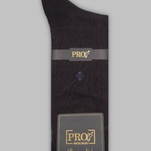 Chaussettes Micro Motif Coton- Gris Anthracite