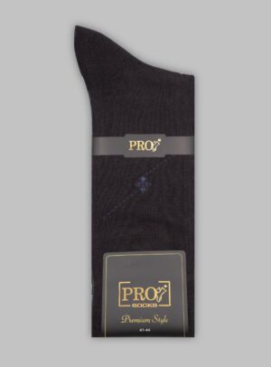 Chaussettes Micro Motif Coton- Gris Anthracite