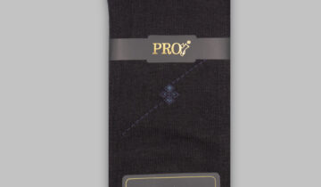 Chaussettes Micro Motif Coton- Gris Anthracite