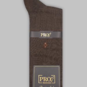 Chaussettes Micro Motif Coton - Marron