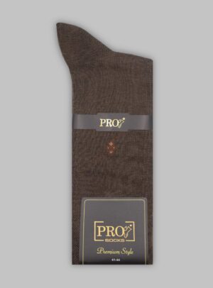 Chaussettes Micro Motif Coton - Marron