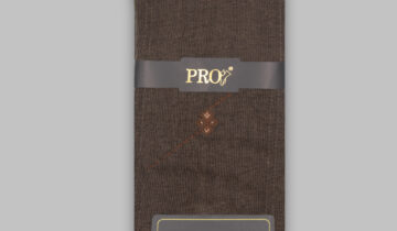 Chaussettes Micro Motif Coton – Marron