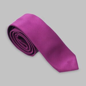 Cravate Silm en satin diagonale - Parme