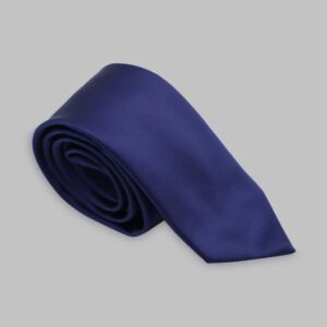 Cravate En Satin - Bleu Marine