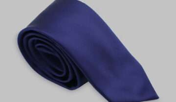 Cravate En Satin – Bleu Marine