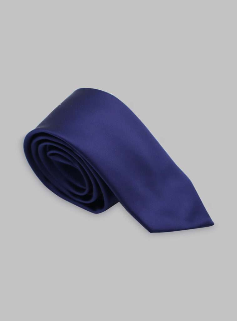 Cravate En Satin - Bleu Marine