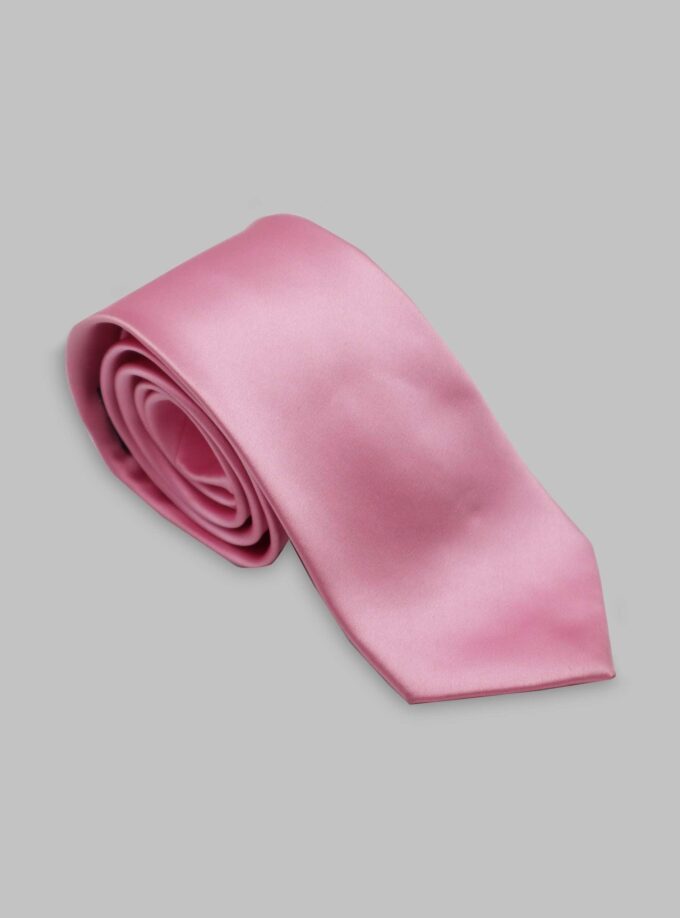 Cravate En Satin - Rose