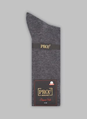 Chaussettes Uni Coton Doux - Gris Chiné