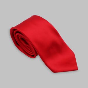Cravate En Satin - Rouge