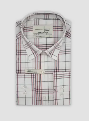 Chemise Ajustée Carreaux - Blanc