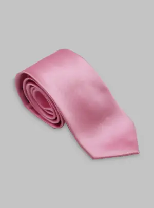 Cravate En Satin - Rose