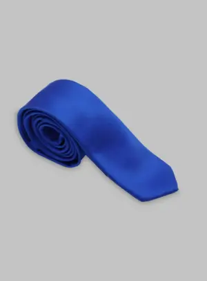 Cravate Slim En satin - Bleu Royale