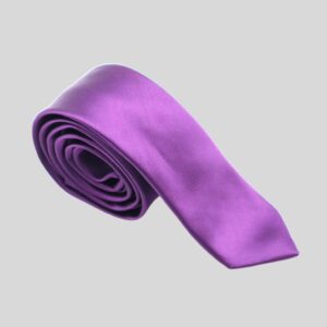 Cravate Slim En satin - Parme
