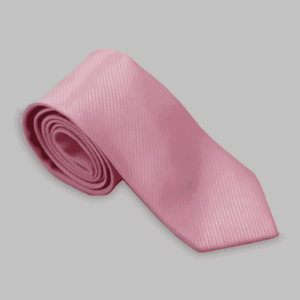 Cravate En Satin Diagonale - Rose
