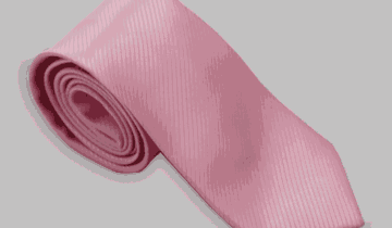 Cravate En Satin Diagonale – Rose