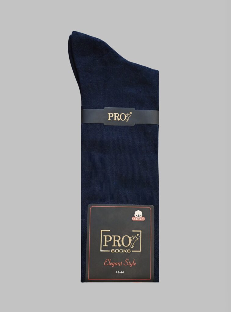 Chaussettes Uni Coton Doux - Bleu Nuit