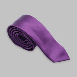 Cravate Slim En satin - Violet
