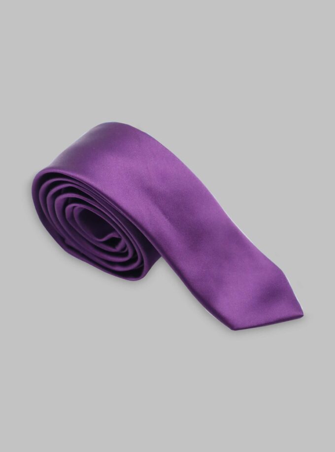 Cravate Slim En satin - Violet