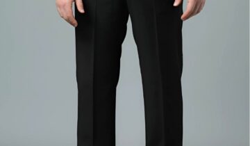 Pantalon de Costume Uni Slim – Noir