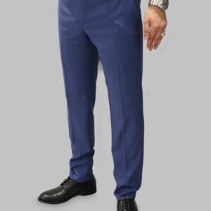 Pantalon de Costume Uni Slim - Bleu