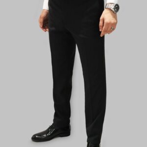 Pantalon Ville Chiné Coupe Ajusté - Bleu Nuit