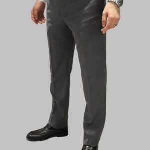 Pantalon Ville Chiné Coupe Ajusté - Gris Chiné