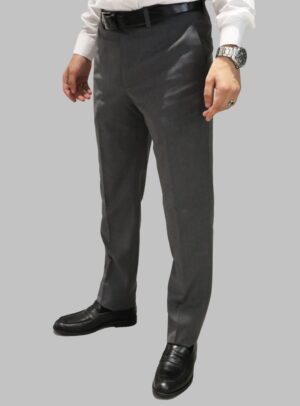 Pantalon Ville Chiné Coupe Ajusté - Gris Chiné
