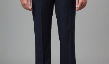 Pantalon Ville Uni Slim – Bleu Marine