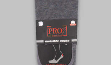 Chaussettes Invisible Uni Coton – Gris Clair