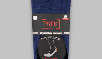Chaussettes Invisible Uni Coton – Bleu