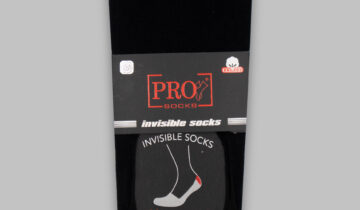 Chaussettes Invisible Uni Coton – Noir