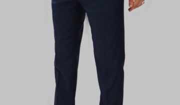 Pantalon de Costume Uni Slim – Bleu