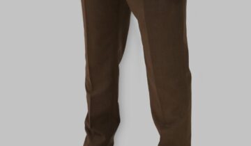 Pantalon Ville Chiné Coupe Ajusté – Marron Chiné