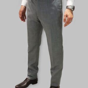 Pantalon Ville Fil-a-Fil Coupe Ajusté - Gris