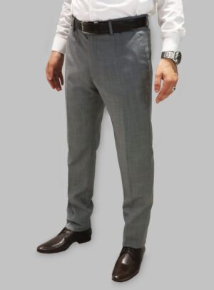 Pantalon Ville Fil-a-Fil Coupe Ajusté - Gris