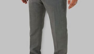 Pantalon Ville Fil-a-Fil Coupe Ajusté – Gris