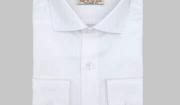 Chemise Ajustée Uni Cotton – Blanc
