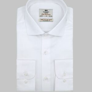 Chemise Ajustée Uni Cotton - Blanc