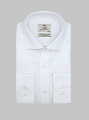 Chemise Ajustée Uni Cotton - Blanc