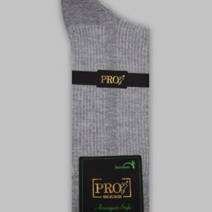 Chaussettes Bamboo Rayée  - Gris Clair
