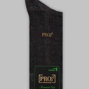 Chaussettes Bamboo Rayée  - Gris Foncé