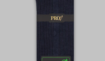 Chaussettes Bamboo Rayée  – Gris Anthracite