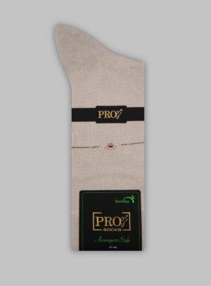 Chaussettes Bamboo Micro Motif - Beige