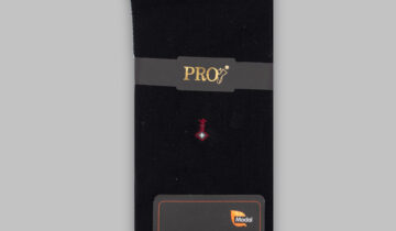 Chaussettes Modal Micro Motif – Noir