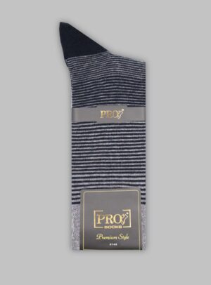 Chaussettes Rayée Coton - Bleu Marine