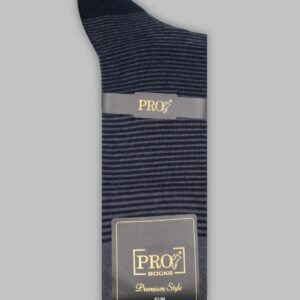 Chaussettes Rayée Coton - Bleu Nuit