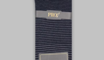 Chaussettes Rayée Coton – Bleu Nuit