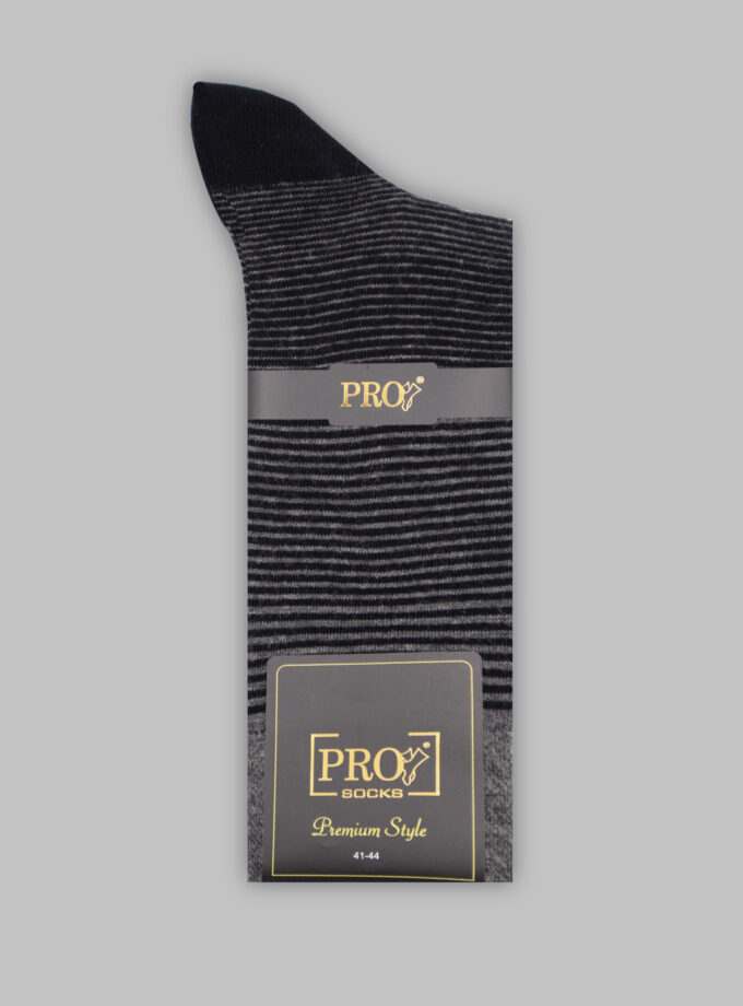 chaussettes rayée coton – noir